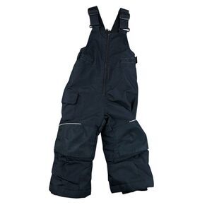 Columbia Kids Toddler Ski Bib Snow Pants Black Zip Front Adjustable Size 3T